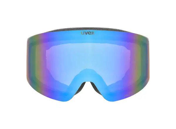 Uvex Provoque FM Skibrille black matt/blue - green