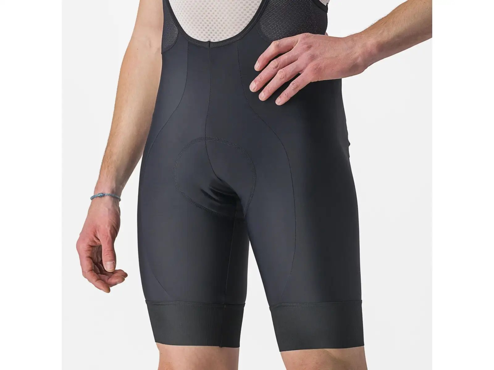 Castelli Entrata 2 Herren Radhosen mit Polsterung und Silikonbeinabschlüssen Schwarz
