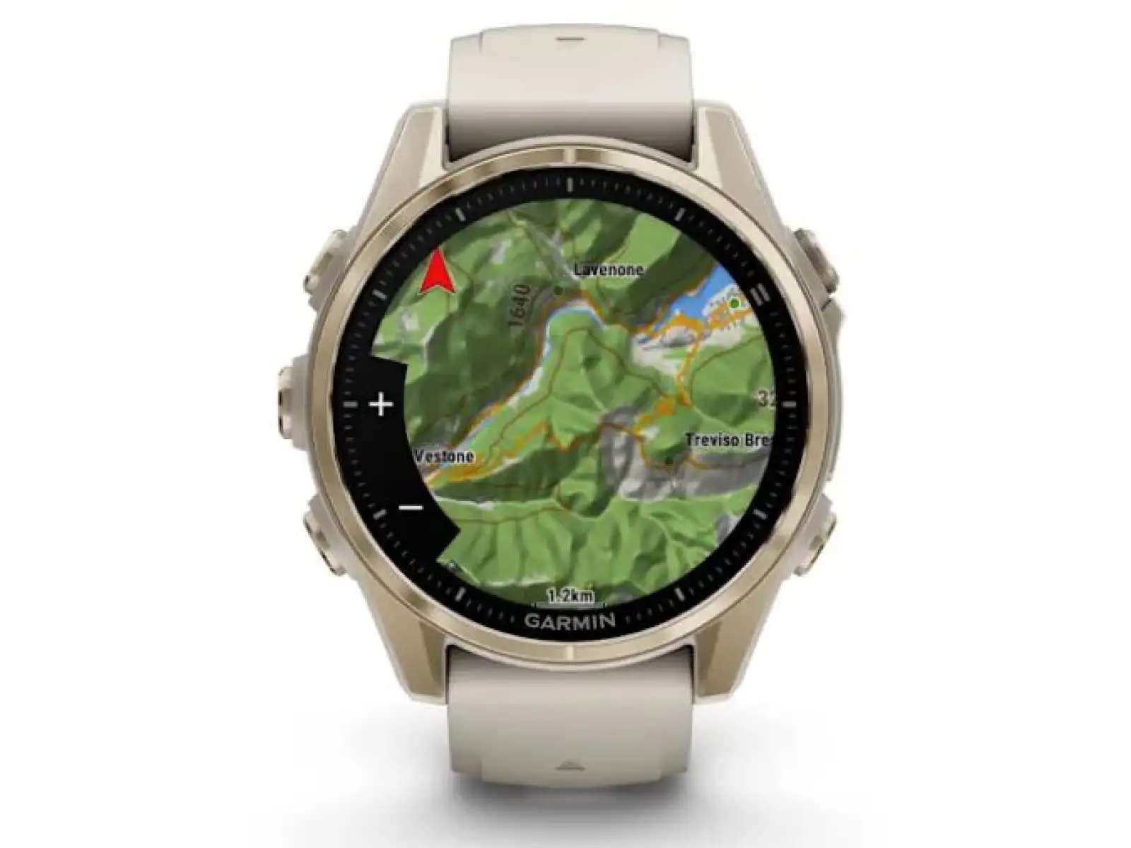Garmin fenix 8 - 43 mm AMOLED Saphir Smartwatch Soft Gold Fog grey.