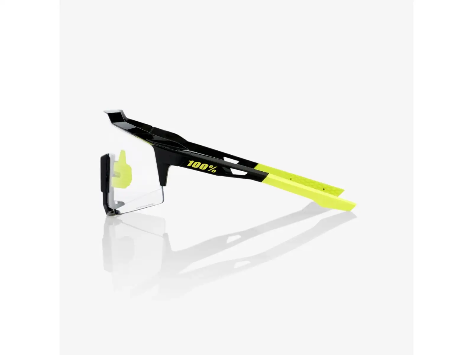 100% Speedcraft Sportbrillen in Glanzschwarz mit Photochromic-Gläsern.
