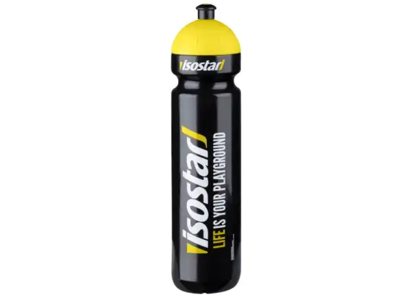 Isostar Bidon 1l Ziehverschluss Schwarz