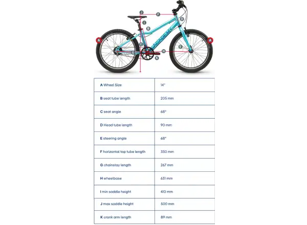 Academy Grade 2 Belt Kinderfahrrad 14" blau