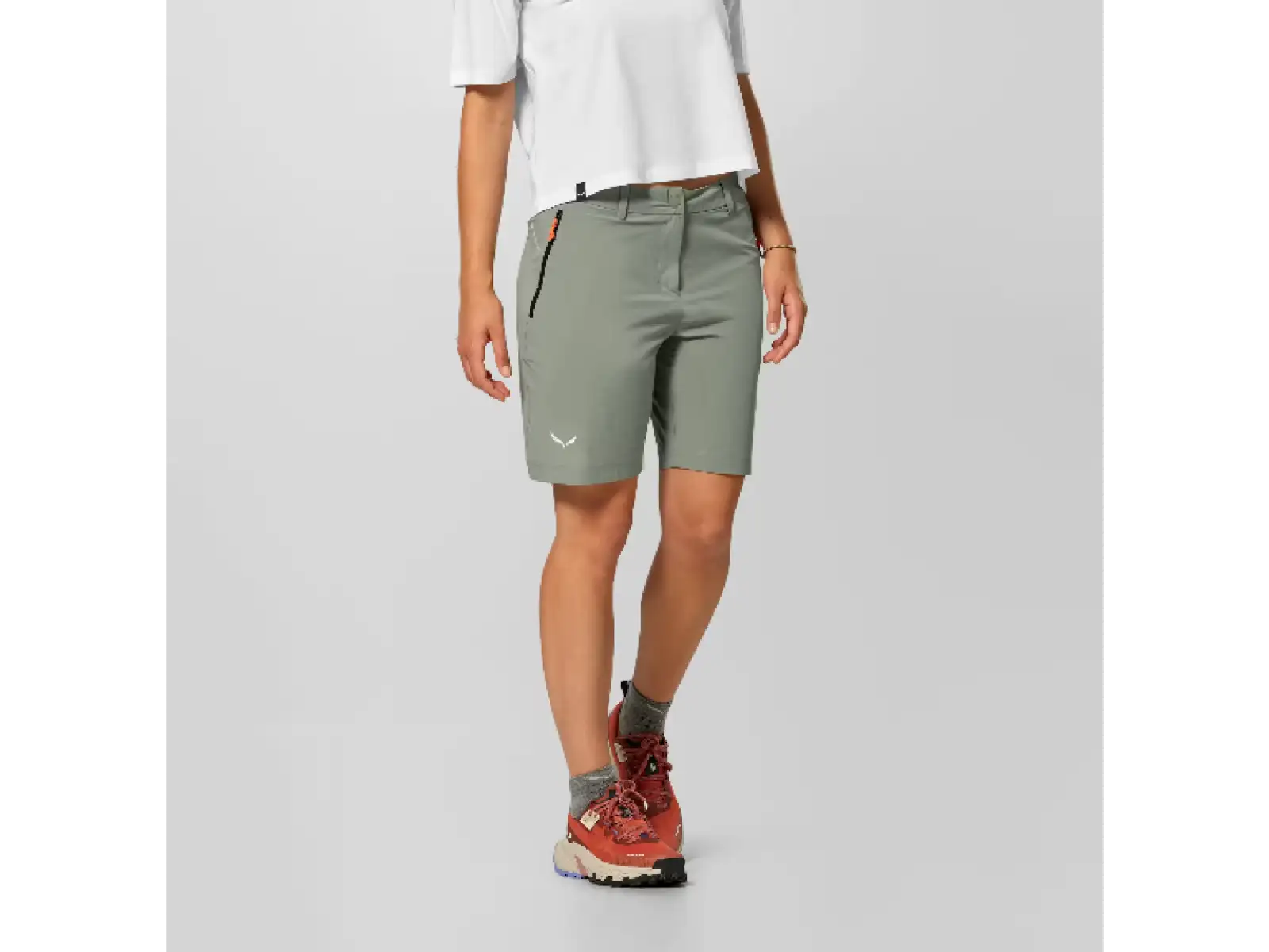 Salewa Puez Talvena Durastretch Damen Shorts Faded Green
