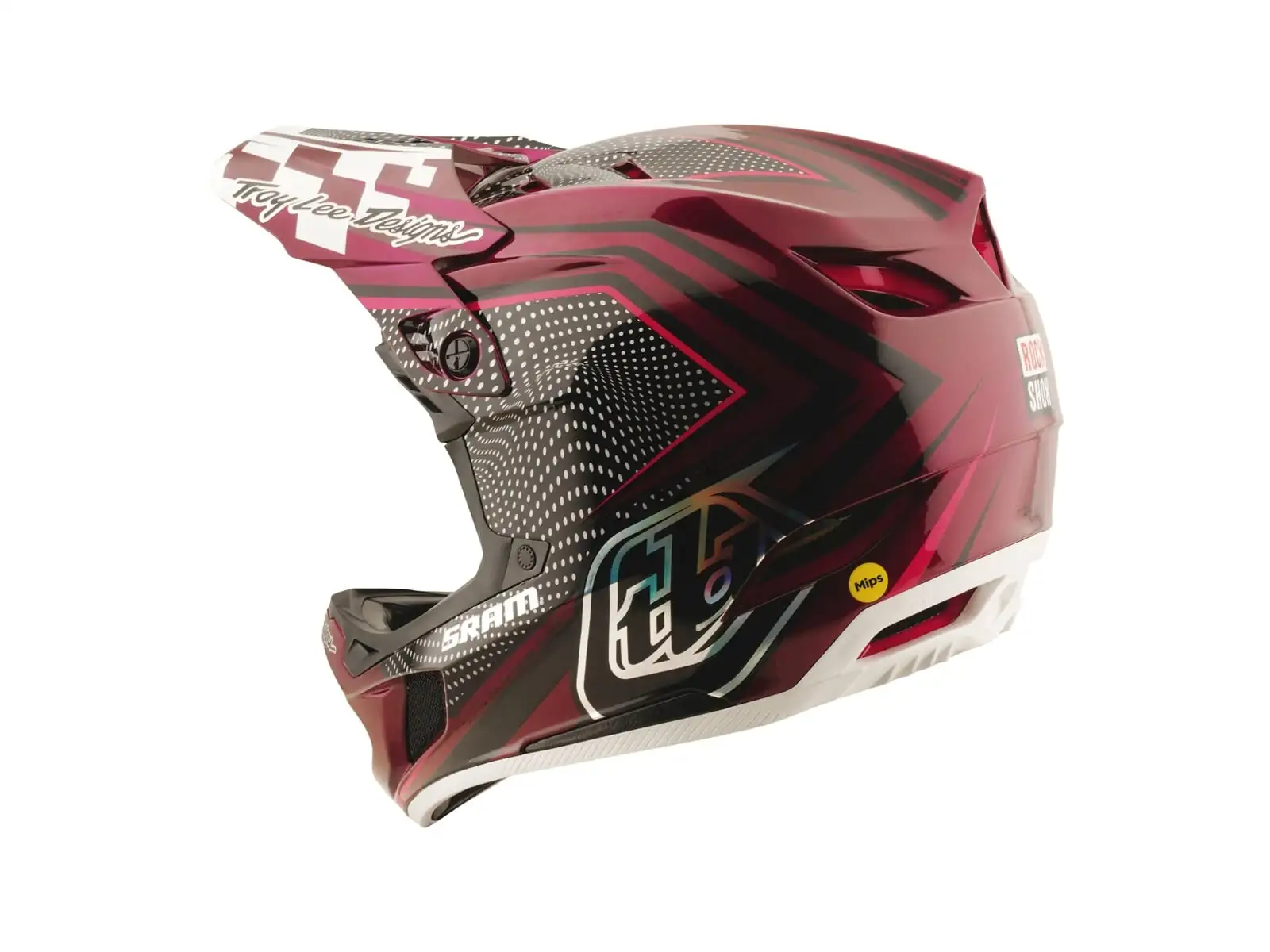 Troy Lee Dsigns x SRAM D4 Carbon Helm Radioscape Black/Berry