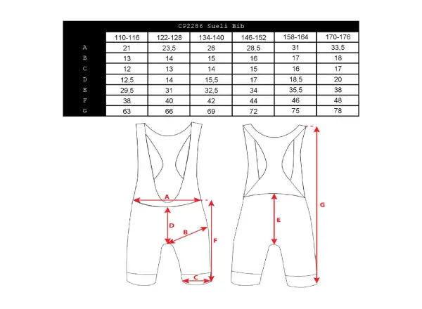 Silvini Sueli Bib Kinder Shorts mit Einsatz und Träger schwarz/weiß