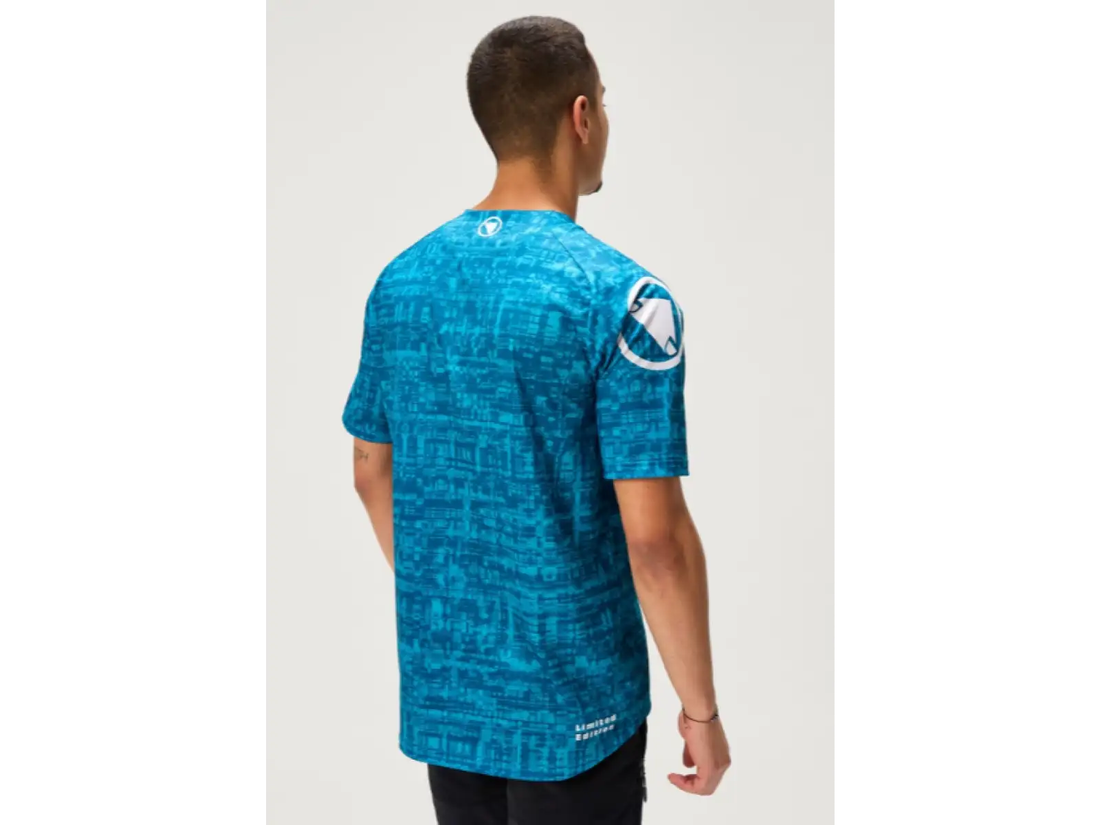 Endura LTD Grid Print Herren Trikot Kurzarm Atlantic