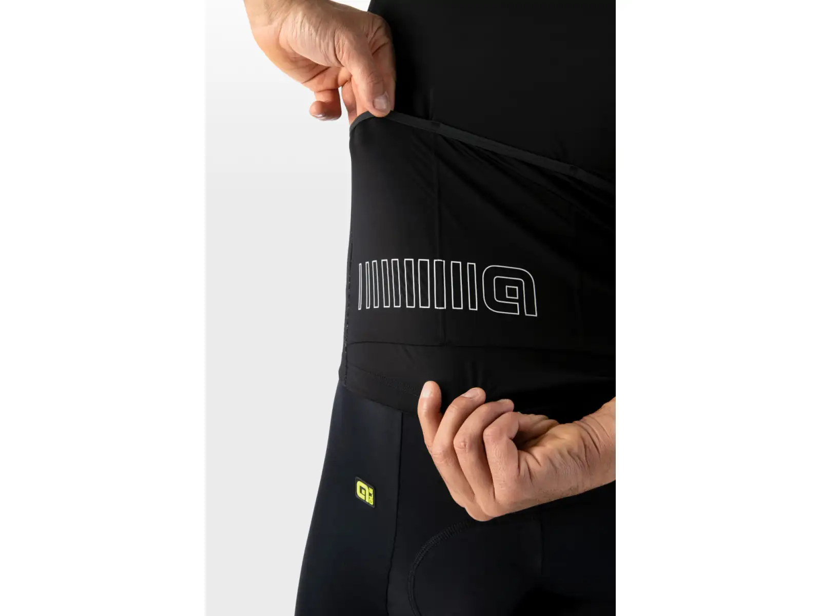 Alé Solid Colour Block Herren Kurzarmtrikot schwarz