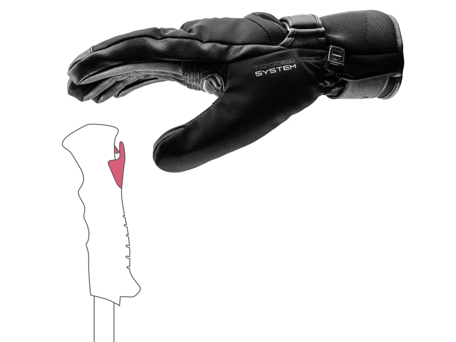 Leki Stormlite 3D Skihandschuhe Black