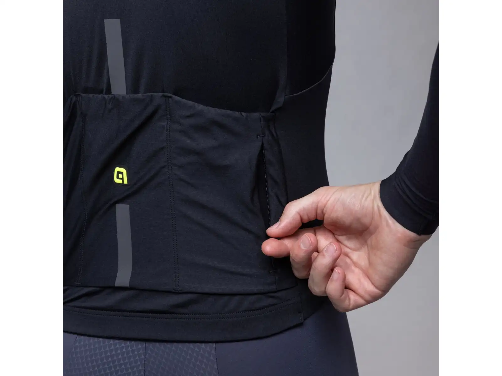 Alé R-EV1 Warm Race Herren gefüttertes Radtrikot Black