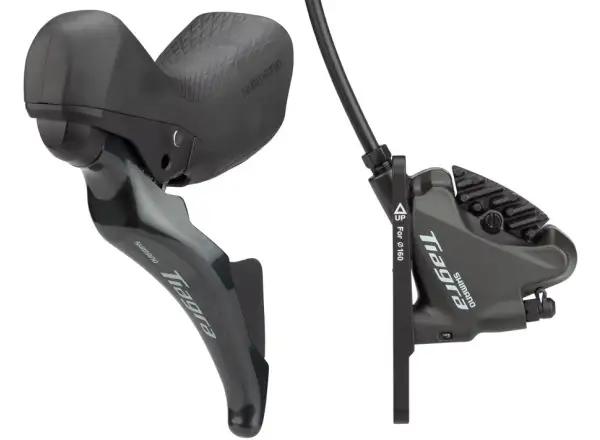 Shimano Tiagra BR-4770 + ST-4725 Scheibenbremse vorne (links), J-kit, Polymer mit Kühlrippen