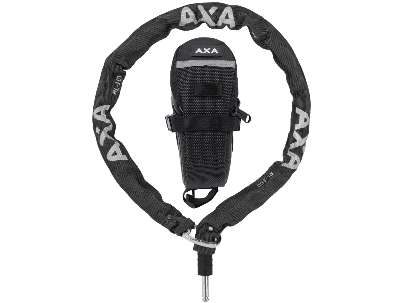 AXA Plugin RLC Plugin 100/5,5 Kettenschloss + Satteltasche