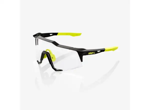 100% Speedcraft Sportbrillen in Glanzschwarz mit Photochromic-Gläsern.
