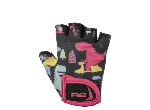 R2 Voska Kinder Fahrradhandschuhe Schwarz/Rosa