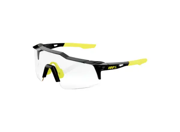 100% Speedcraft SL Brille in Schwarz glänzend mit photochromatischen Gläsern.