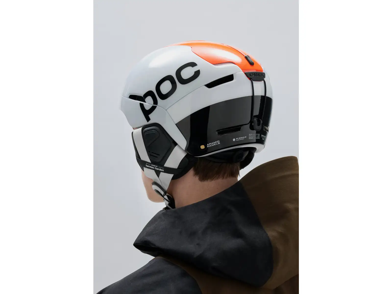 POC Obex Connect Skihelm Hydrogen White/Fluorescent Orange AVIP
