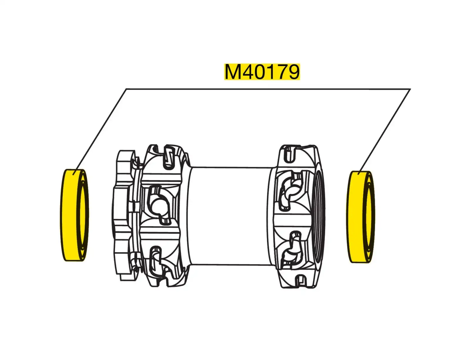 Mavic Lager Kit für Vorderradnabe Achse 20 mm (M40179)