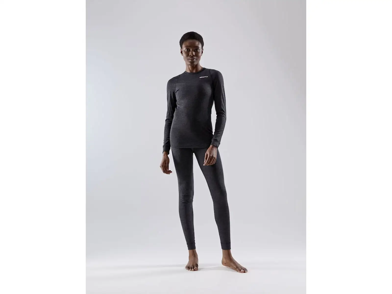 Craft Core Wool Merino Damen Set Langarmshirt+Hose black