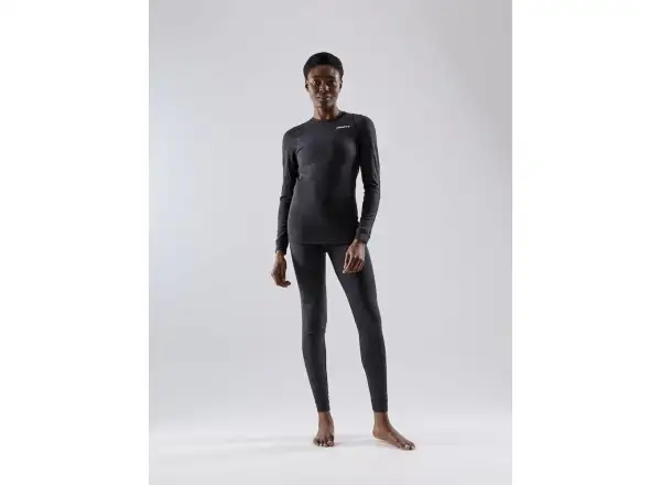Craft Core Wool Merino Damen Set Langarmshirt+Hose black