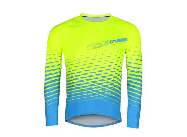 Force Angle MTB Herrenlangarmshirt in Neon-Blau.