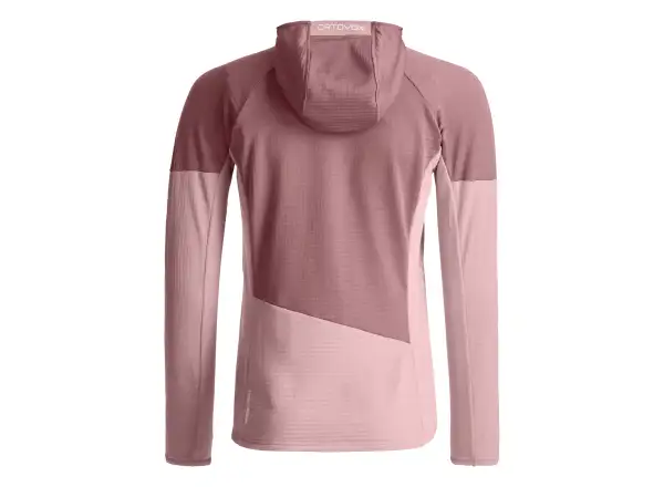 Ortovox Fleece Light Grid Hoody Damen-Sweatshirt Dawn Rose