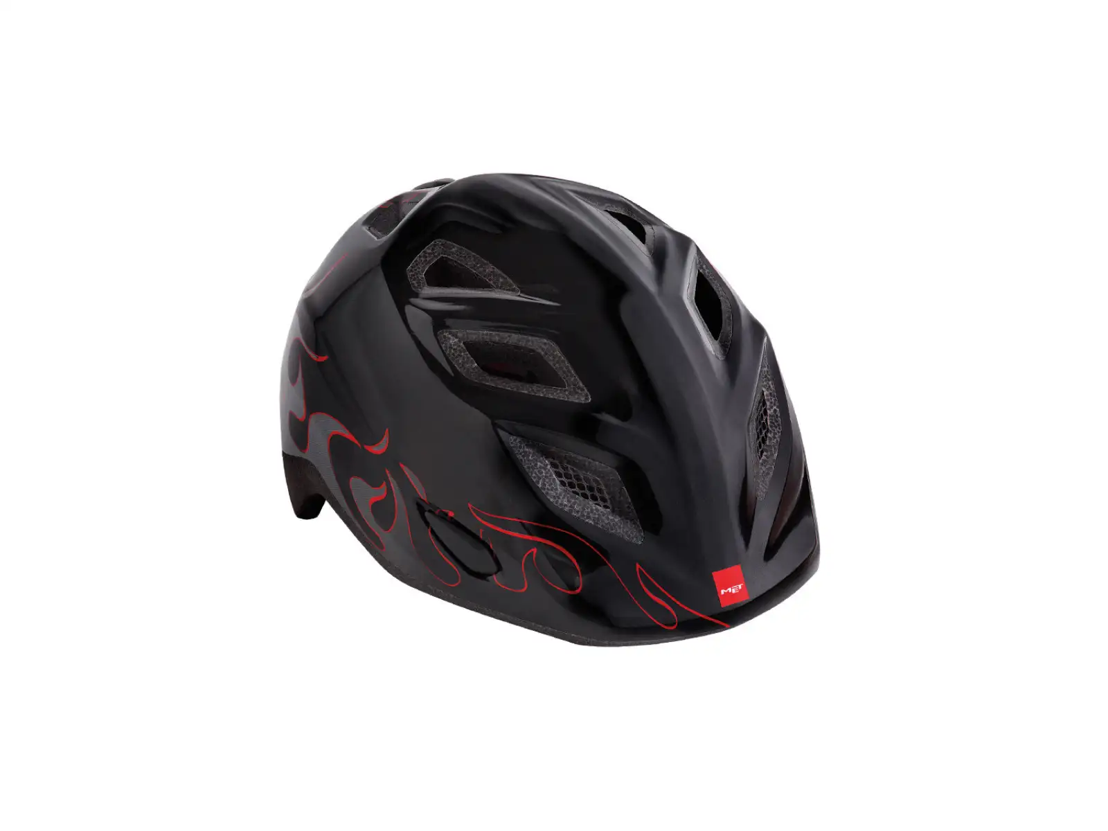 MET Elfo Kinderhelm Flames/Schwarz Größe 46-53cm