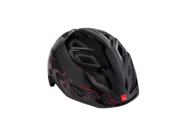 MET Elfo Kinderhelm Flames/Schwarz Größe 46-53cm