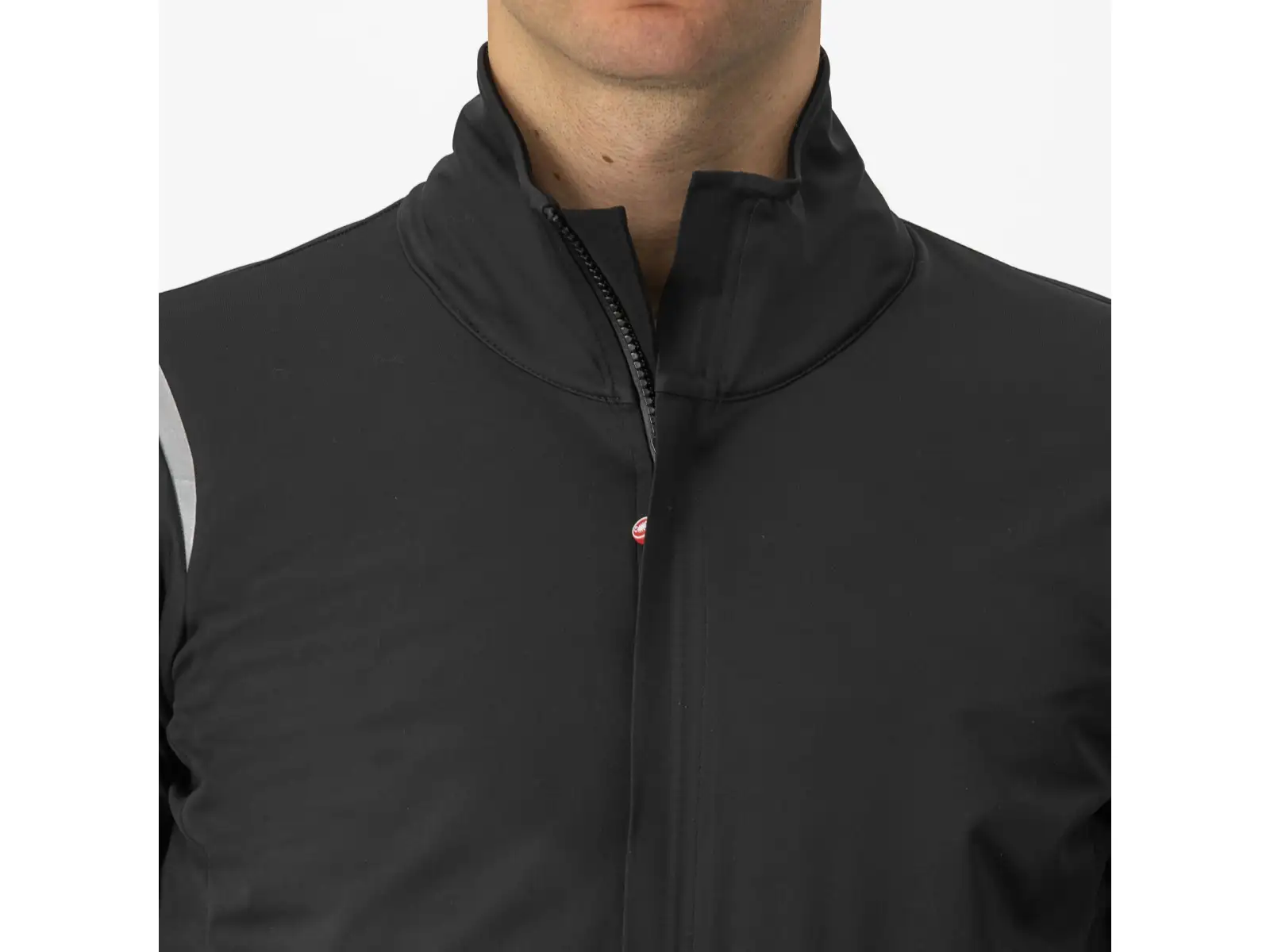 Castelli Alpha Doppio RoS Herrenjacke Light Black/Silver Reflex/Dark Gray