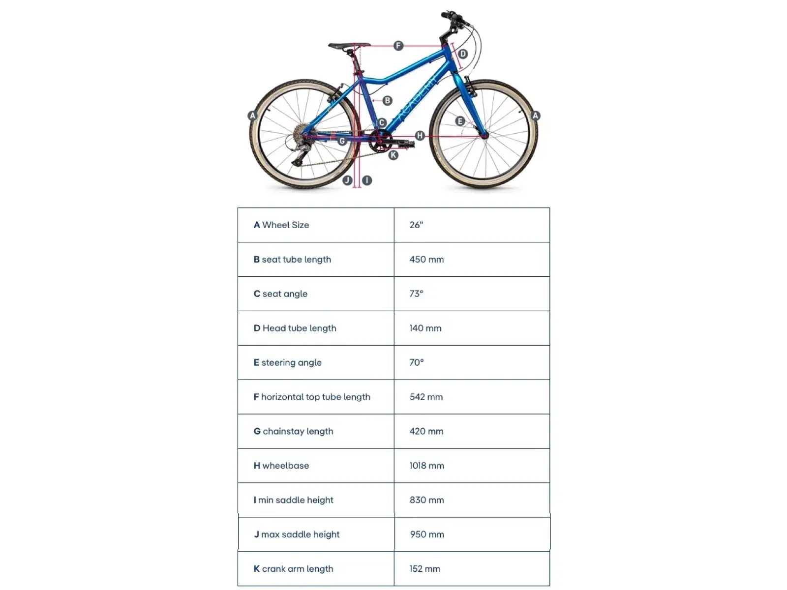 Academy Grade 6 Belt Kinderfahrrad 26" lila