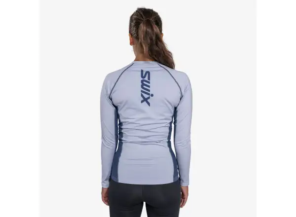 Swix RaceX Dry Damen langarm T-Shirt Heather/Lake Blue