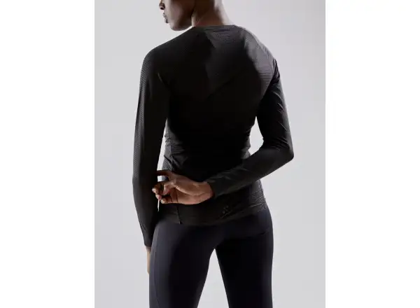 Craft PRO Dry Nanoweight LS Damen T-Shirt schwarz
