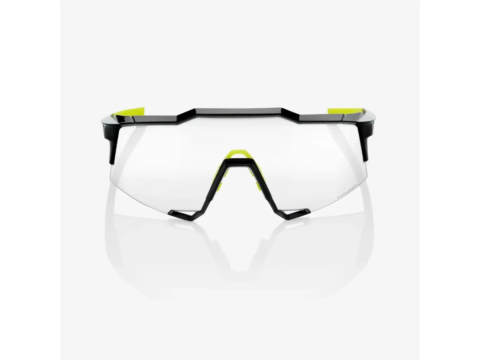 100% Speedcraft Sportbrillen in Glanzschwarz mit Photochromic-Gläsern.