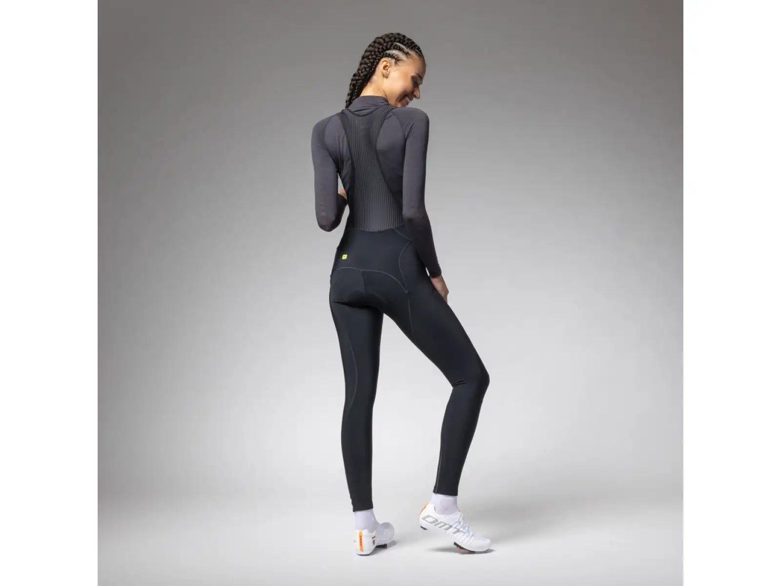 Alé Pragma Winter Damen warme Trägerhose mit Einsatz schwarz