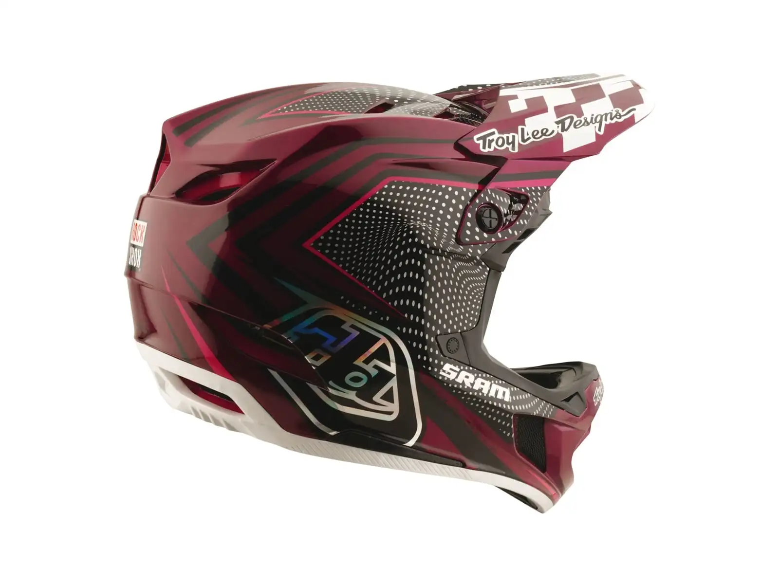 Troy Lee Dsigns x SRAM D4 Carbon Helm Radioscape Black/Berry