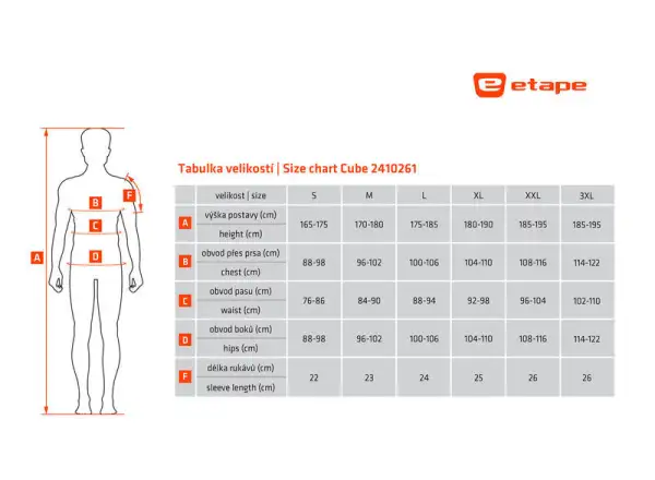 Etape Cube Herren-Trikot Kurzarm schwarz/gelb fluo