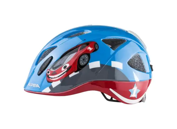 Alpina Ximo Flash Kinderhelm cars Rot