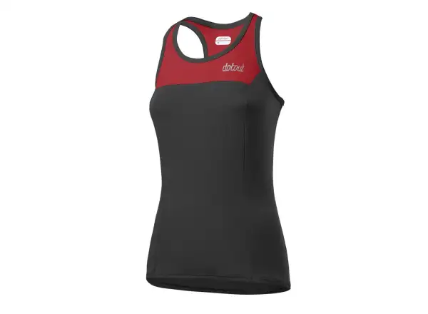 Dotout Crew Damen Top Schwarz/Rot