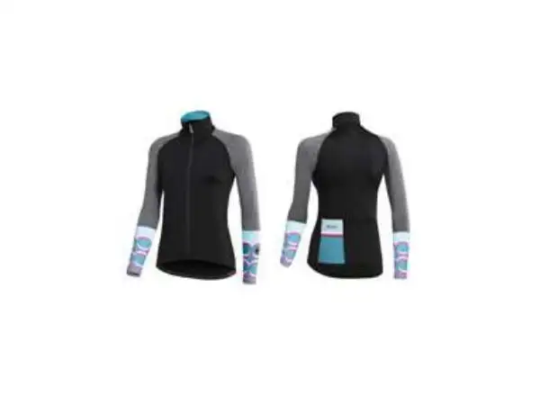 Dotout Fly Damen Langarmtrikot Schwarz/Avio