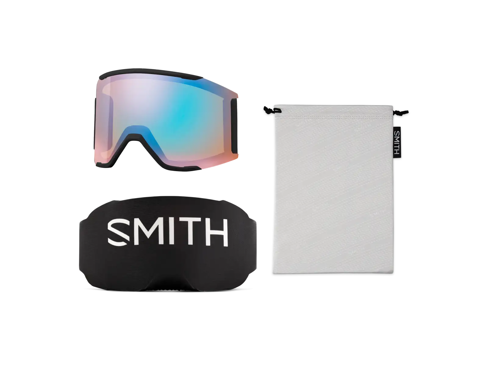 Smith Squad Mag Skibrille Black / ChromaPop Everyday Rose Gold Mirror (2 Scheiben)