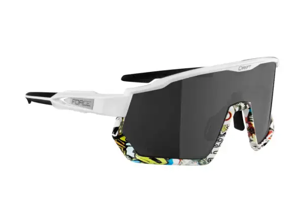 Die Force Drift Herrenbrille in Weiß/Vivid/Schwarz-Kontrast. Linse.