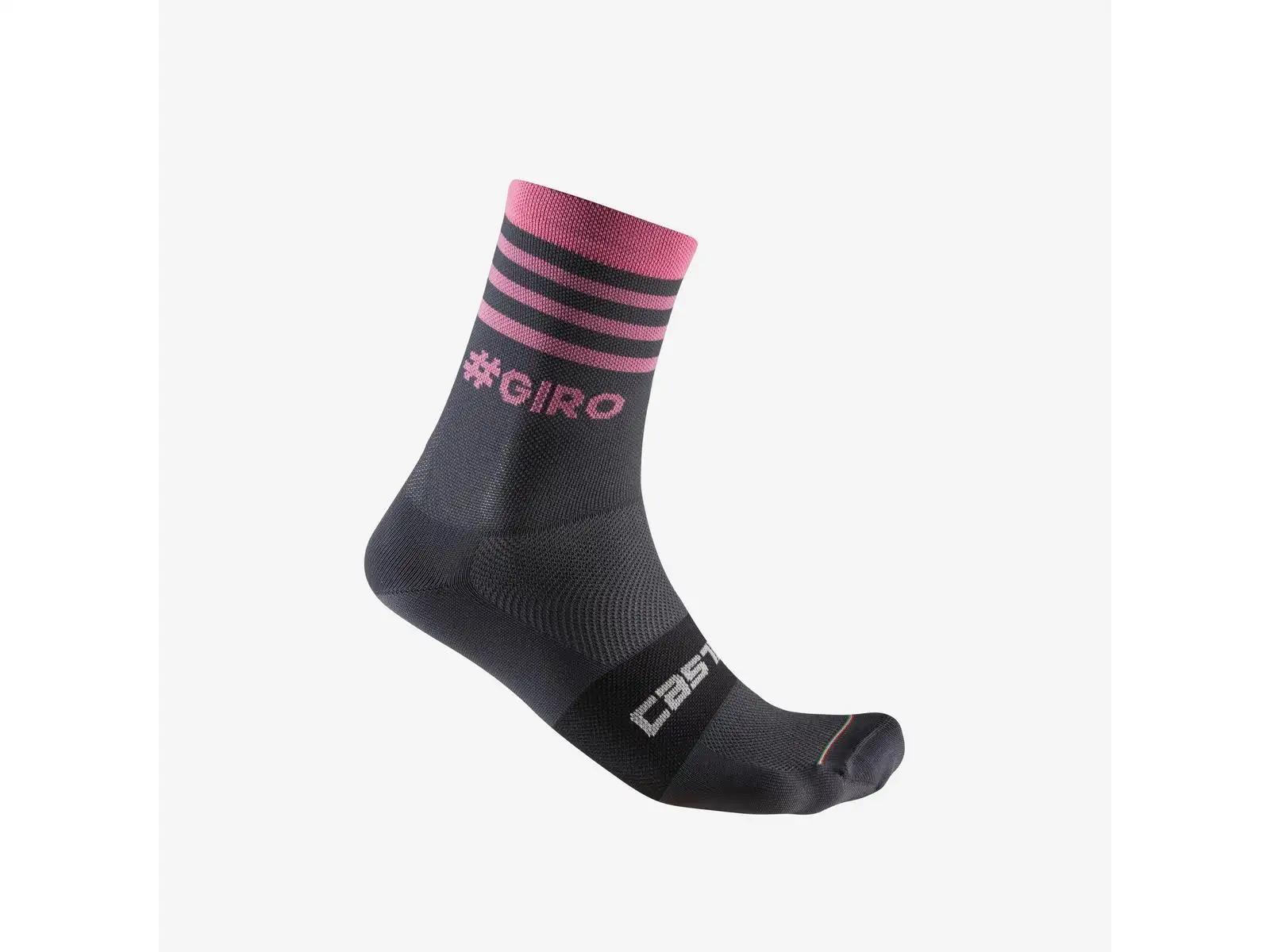Castelli Giro 107 Socken 13 Dunkelgrau/Rosa Giro