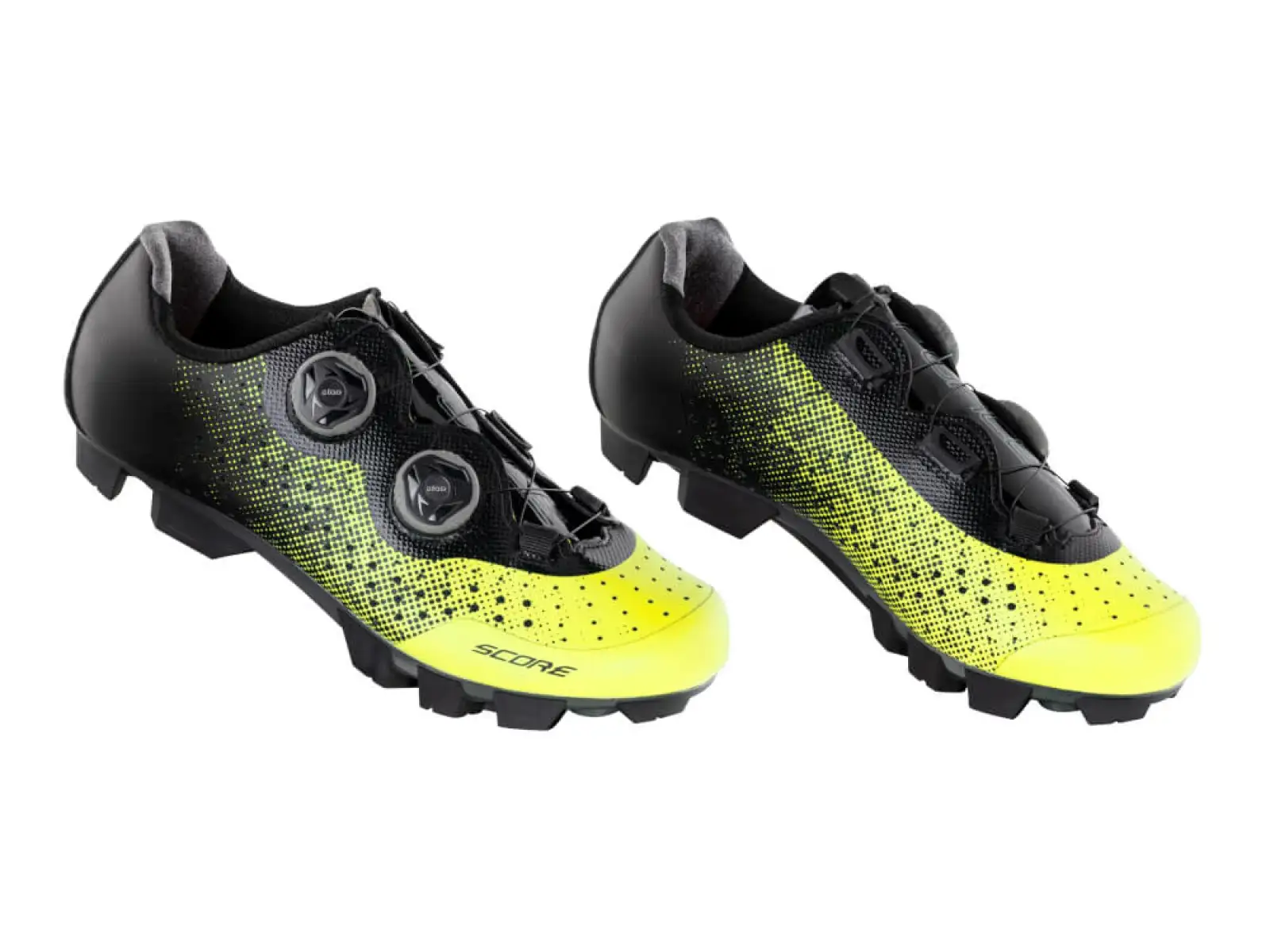 Force Score MTB Herren-Mountainbike-Schuhe in fluoreszierendem Gelb/Schwarz