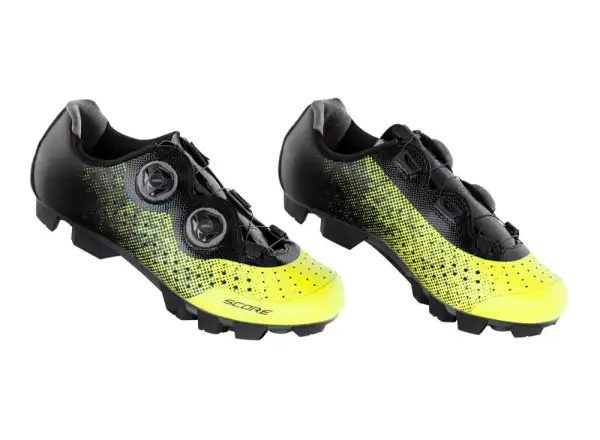 Force Score MTB Herren-Mountainbike-Schuhe in fluoreszierendem Gelb/Schwarz