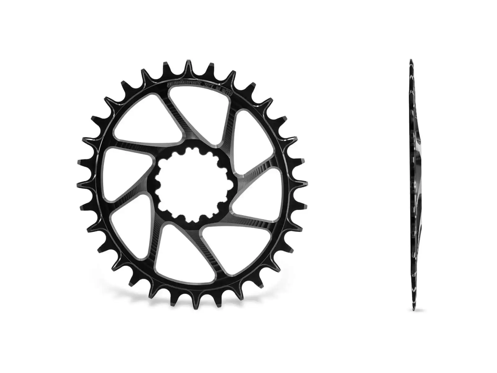 Garbaruk Oval MTB Kettenblatt Sram Boost Schwarz 32Z