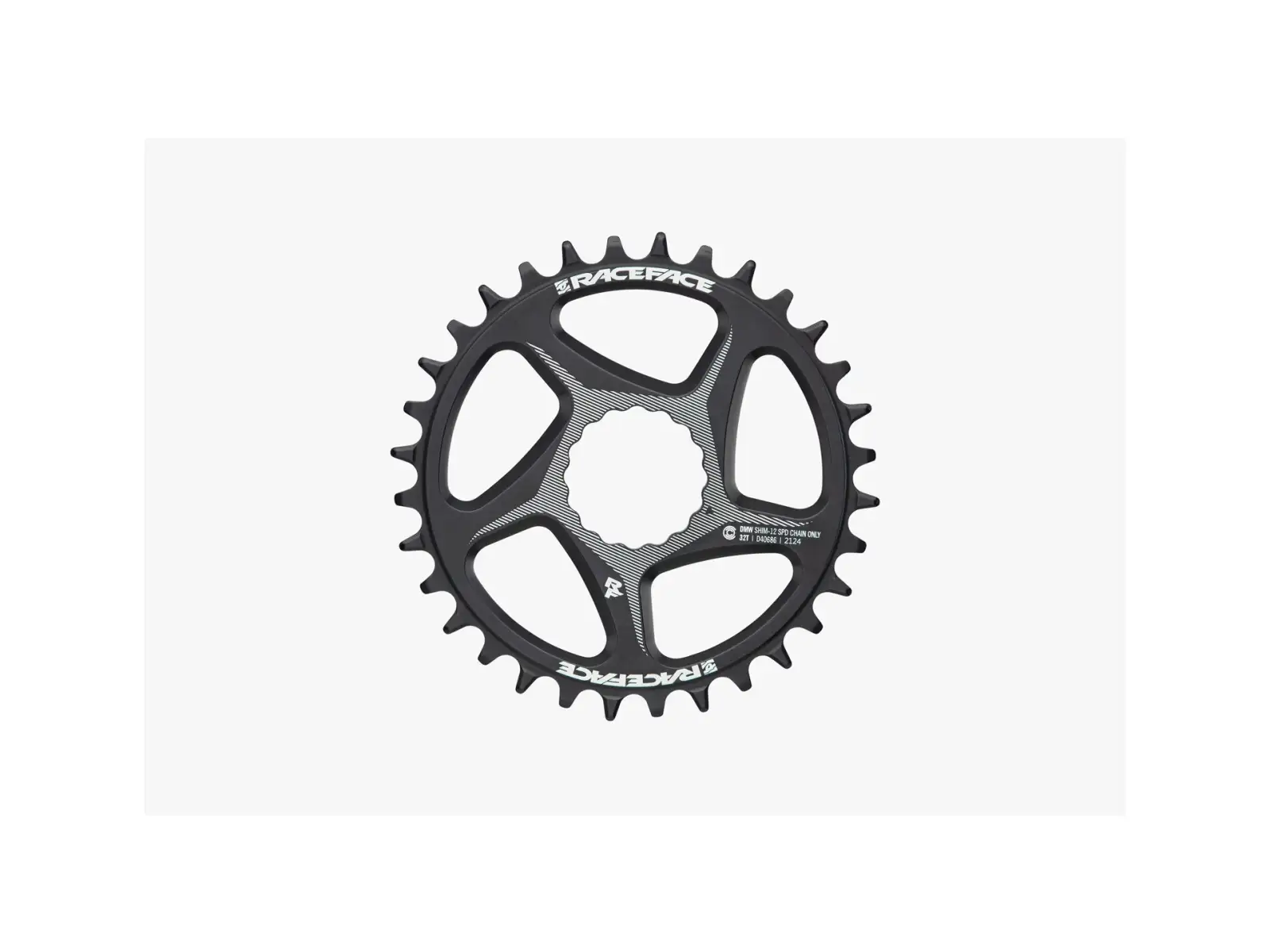 Race Face Direct Mount Wide 12sp. Kettenblatt Schwarz