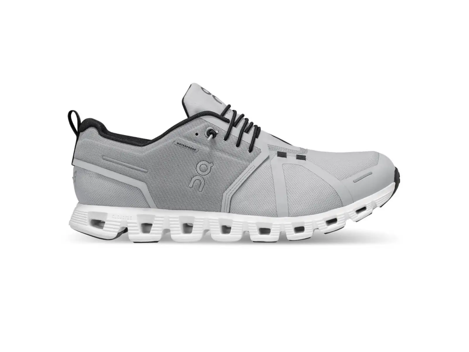On Cloud 5 Waterproof Damen-Laufschuh Glacier/White