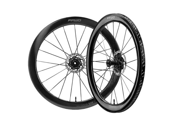 FFWD RAW CS 55 Straßen-Fahrradräder in glänzendem Schwarz