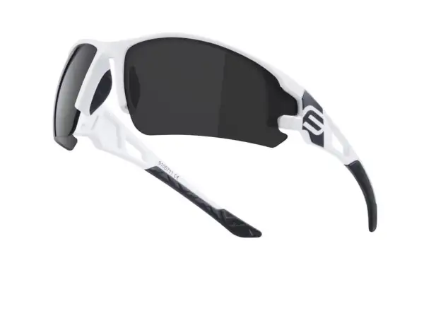 Force Calibre Fahrradbrille weiß/schwarze Gläser