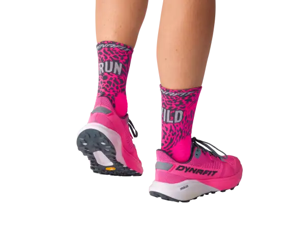 Dynafit Run Wild Crew Laufsocken Pink Glo/0720