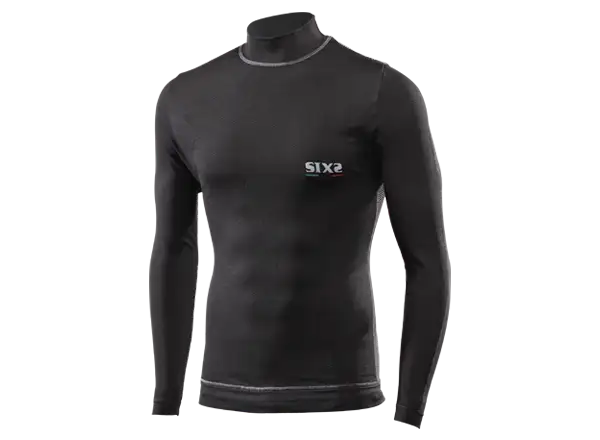 SIXS TS4P Windshell Funktions-T-Shirt Langarm Schwarz