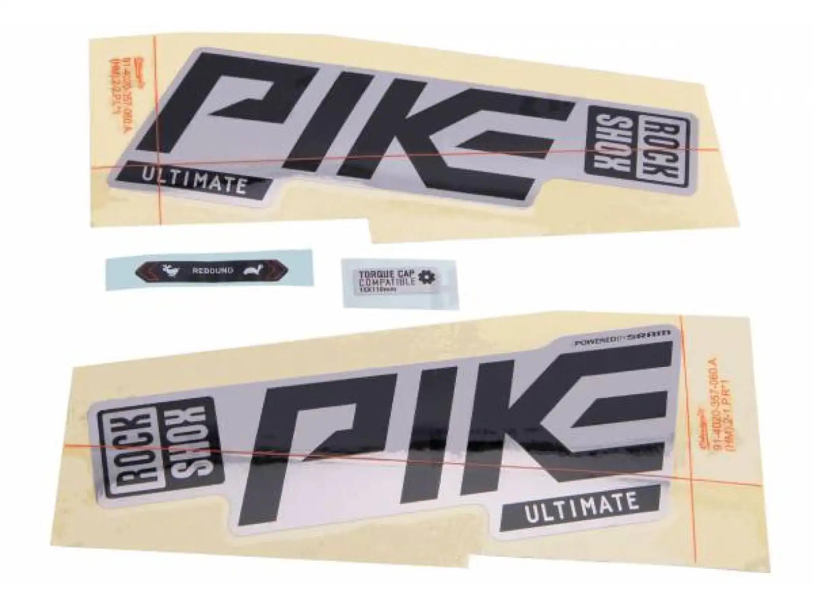 Rock Shox Decal Pike Ultimate 27,5"/29" Silver / Gloss Black
